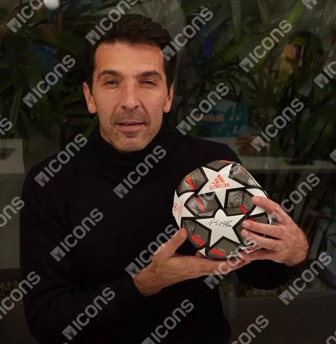 Icons Gianluigi Buffon Signed UEFA Champions League Football: 20th Anniversary Edition