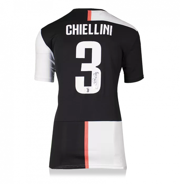 icons Giorgio Chiellini Back Signed Juventus 2019-20 Home Shirt