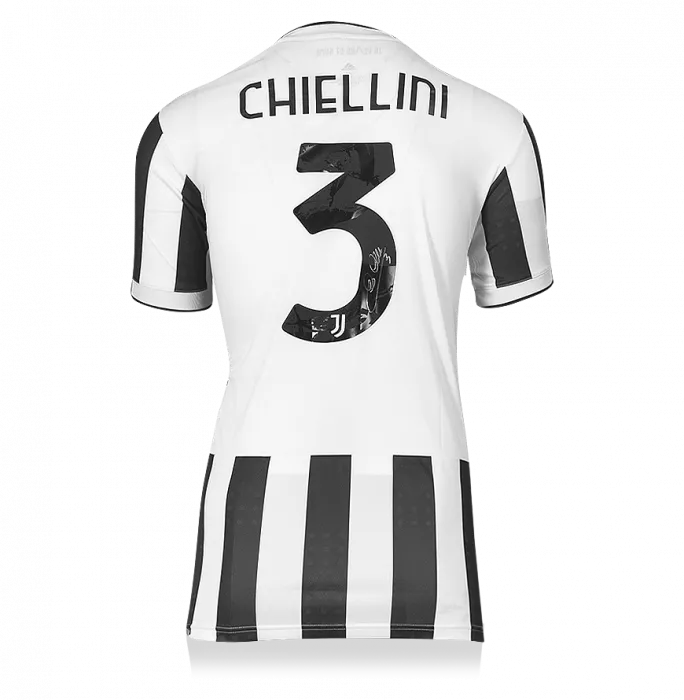 icons Giorgio Chiellini Back Signed Juventus 2021-22 Home Shirt