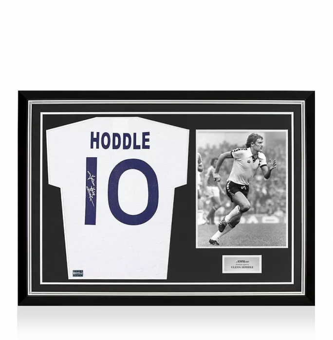 Icons Glenn Hoddle Back Signed Tottenham Hotspur 1978-79 Home Shirt In Hero Frame: Option 1