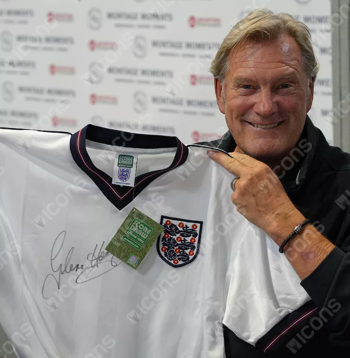 Icons Glenn Hoddle & Chris Waddle Signed England Shirts In Classic Dual Frame