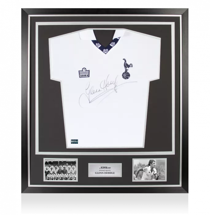 Icons Glenn Hoddle Front Signed Tottenham Hotspur 1978-79 Home Shirt In Classic Frame