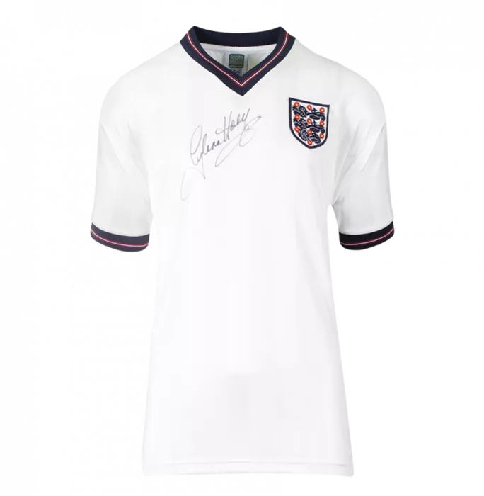 Icons Glenn Hoddle Official 1986 FIFA World Cup™ Front Signed And Framed England 1986 Home Shirt