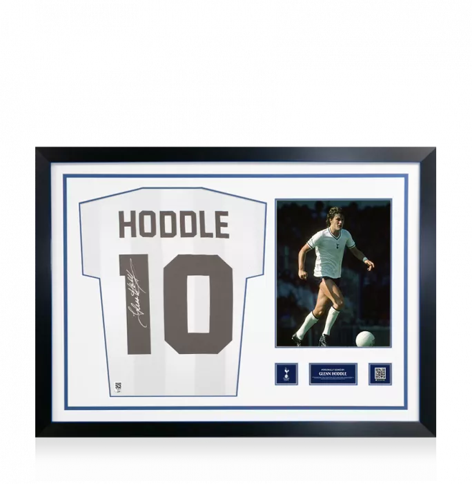 Icons Glenn Hoddle Official Tottenham Hotspur Signed And Framed 1983 Home Shirt
