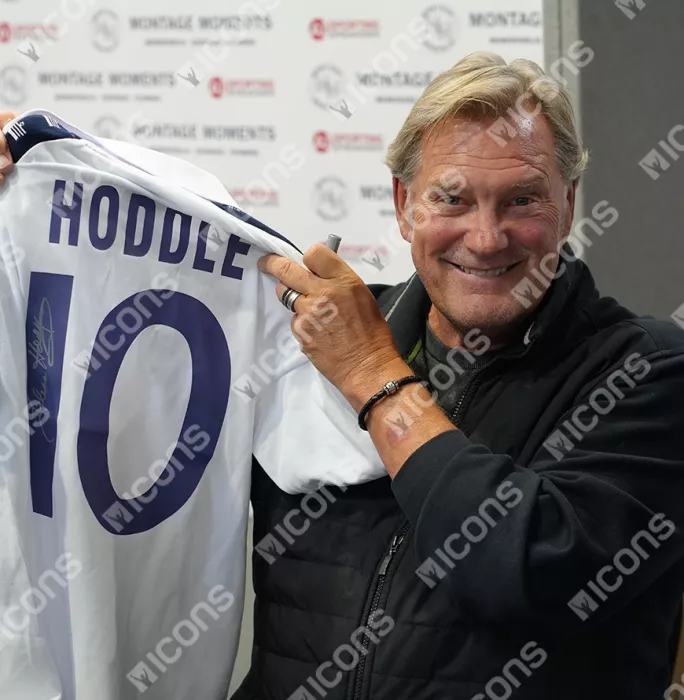 Icons Glenn Hoddle Official Tottenham Hotspur Signed And Framed 1978 Home Shirt