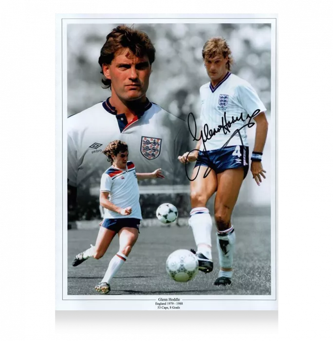 Icons Glenn Hoddle Signed Photo In Premium Photo Frame: England Icon