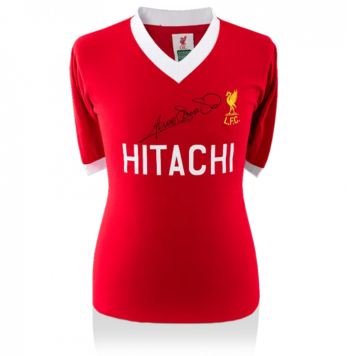 icons Graeme Souness Front Signed 1978 Liverpool Shirt: Hitachi Edition