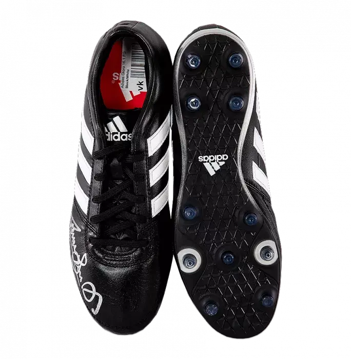 Icons Graeme Souness Signed Black And White Adidas Gloro Boot