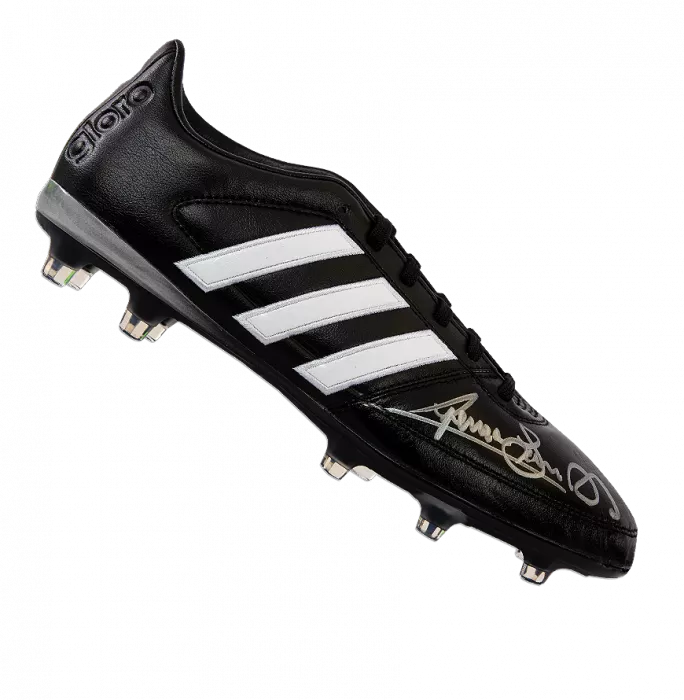 icons Graeme Souness Signed Black and White Adidas Gloro Boot