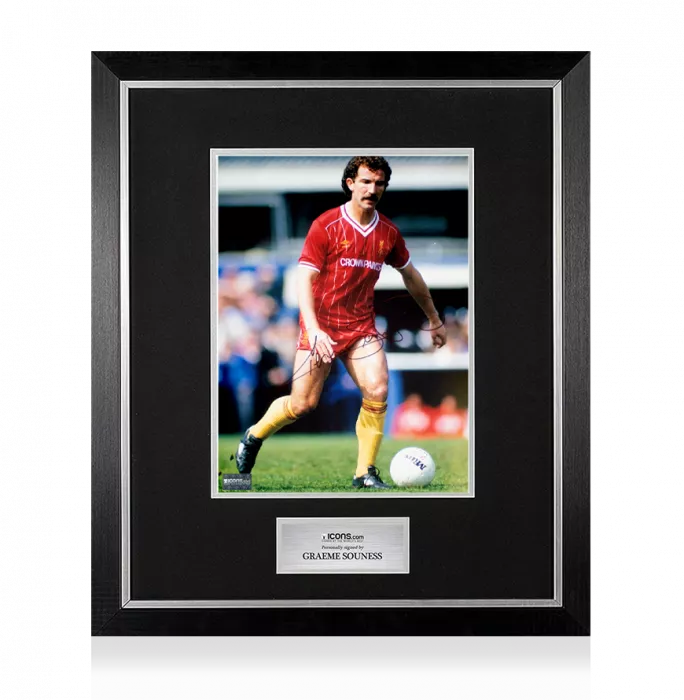 icons Graeme Souness Signed Liverpool FC Photo In Premium Photo Frame: Reds Legend