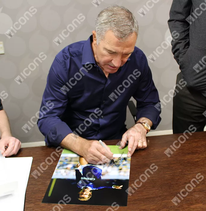 Icons Graeme Souness Signed Rangers Photo In Black Wooden Frame