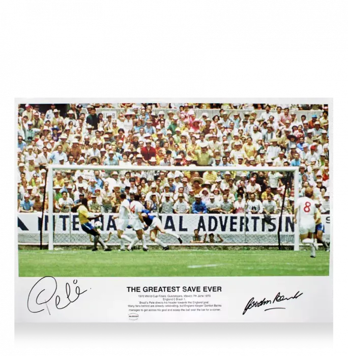 Icons Greatest Save Ever: Signed By Pele & Gordon Banks (23 X 16)