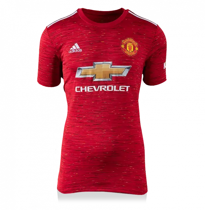 Icons Harry Maguire Official UEFA Europa League Back Signed Manchester United 2020-21 Home Shirt With Fan Style Numbers