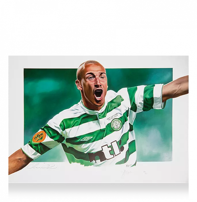 Icons Henrik Larsson Signed Celtic Photo: Hoops Hero