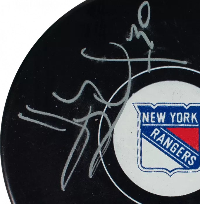 Icons Henrik Lundqvist Signed New York Rangers NHL Puck