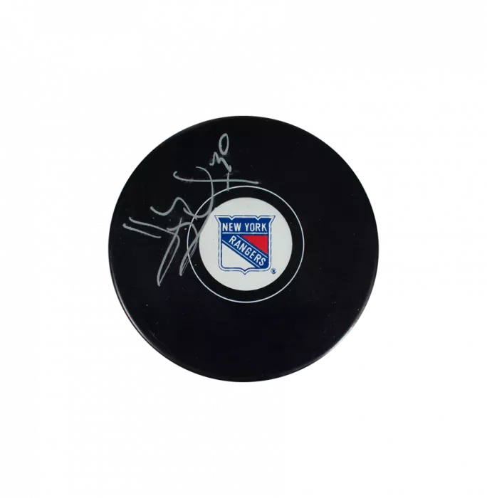 Icons Henrik Lundqvist Signed New York Rangers NHL Puck