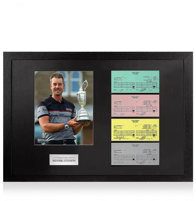 icons Henrik Stenson 2016 Royal Troon Open Scorecards In Champion Golfer Of The Year Frame