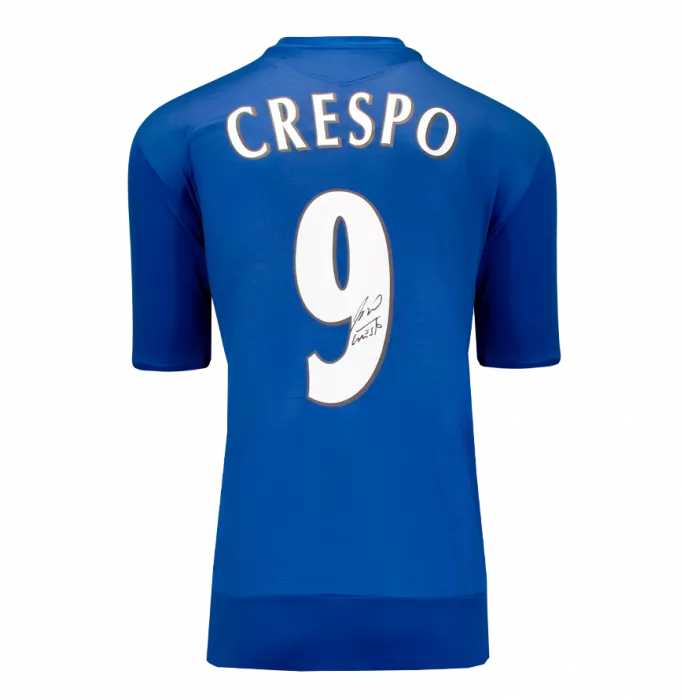 Icons Hernan Crespo Back Signed Chelsea FC 2005-06 Home Shirt In Classic Frame