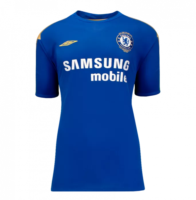 Icons Hernan Crespo Back Signed Chelsea FC 2005-06 Home Shirt In Classic Frame