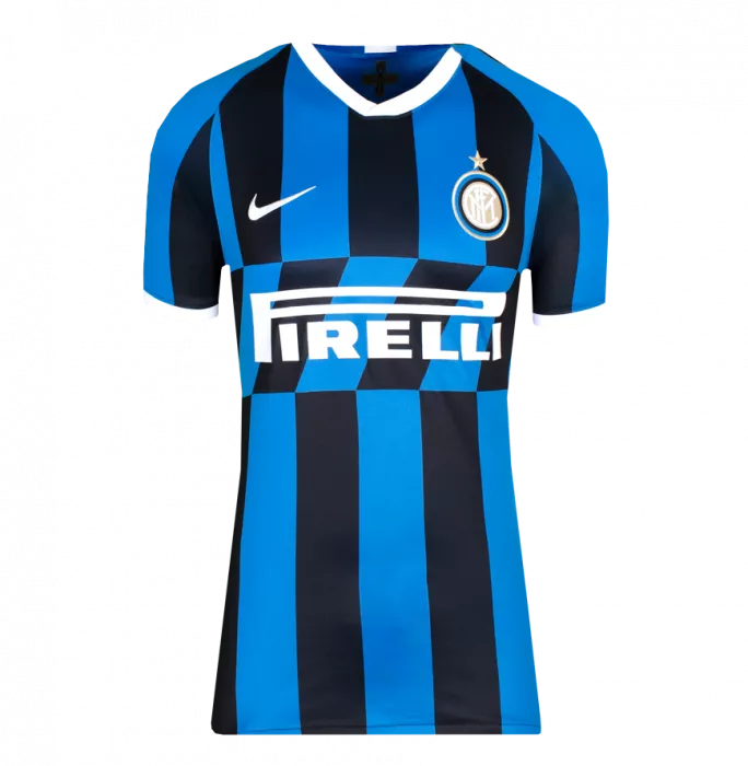 Icons Hernan Crespo Back Signed Internazionale 2019-20 Home Shirt With Fan Style Numbers In Hero Frame: Option 1