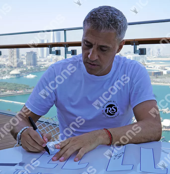 Icons Hernan Crespo Back Signed Modern Internazionale Home Shirt With Fan Style Number