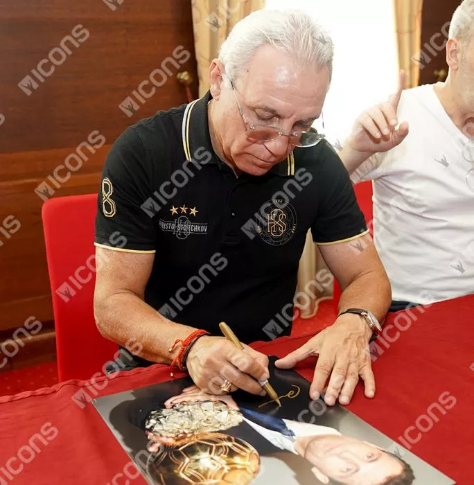 Icons Hristo Stoichkov Official Ballon D'Or™ Signed And Framed Photo: 1994 Ballon D'Or Winner