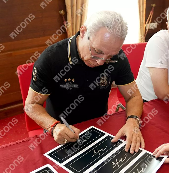 Icons Hristo Stoichkov Official Ballon D'Or™ Signed Plaque And Photo Frame: 1994 Winner