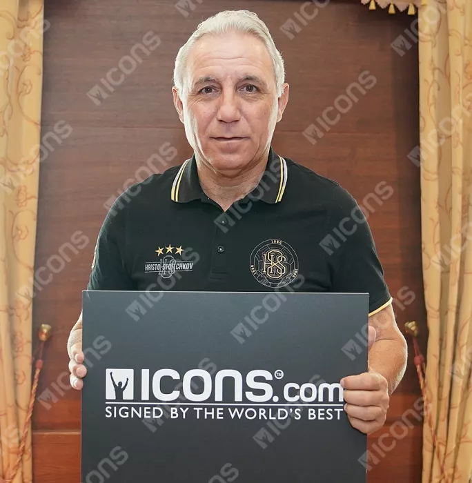 Icons Hristo Stoichkov Official Ballon D'Or™ Signed Plaque And Photo Frame: 1994 Winner