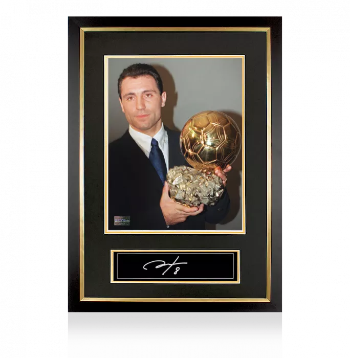 icons Hristo Stoichkov Official Ballon d'Or™ Signed Plaque and Photo Frame: 1994 Winner