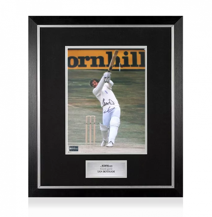 icons Ian Botham Signed Photo In Premium Photo Frame: Headingley Action