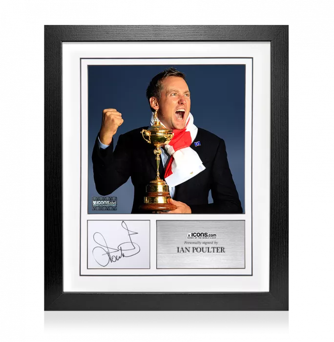 Icons Ian Poulter Signed Card And Photo Frame – Option 1