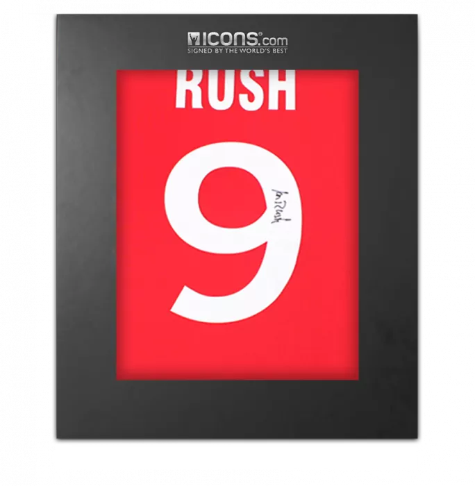 icons Ian Rush Back Signed Liverpool FC 1978 Home Shirt In Deluxe Packaging