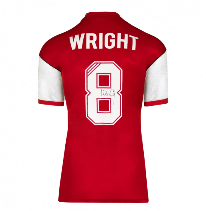 Icons Ian Wright Back Signed Retro Arsenal Home Shirt In Classic Frame