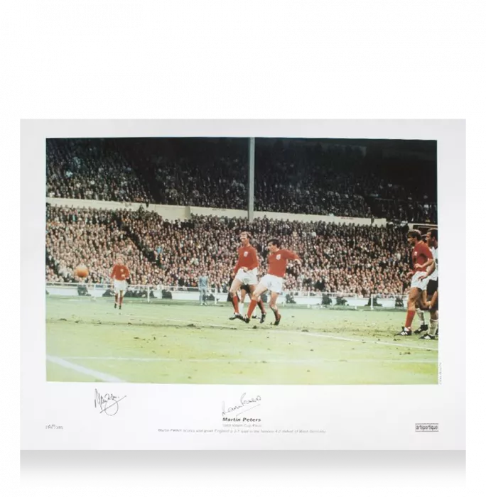 icons Alan Ball & Martin Peters Signed England Photo