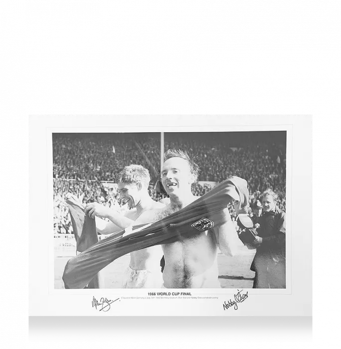 Icons Alan Ball & Nobby Stiles Signed England Photo