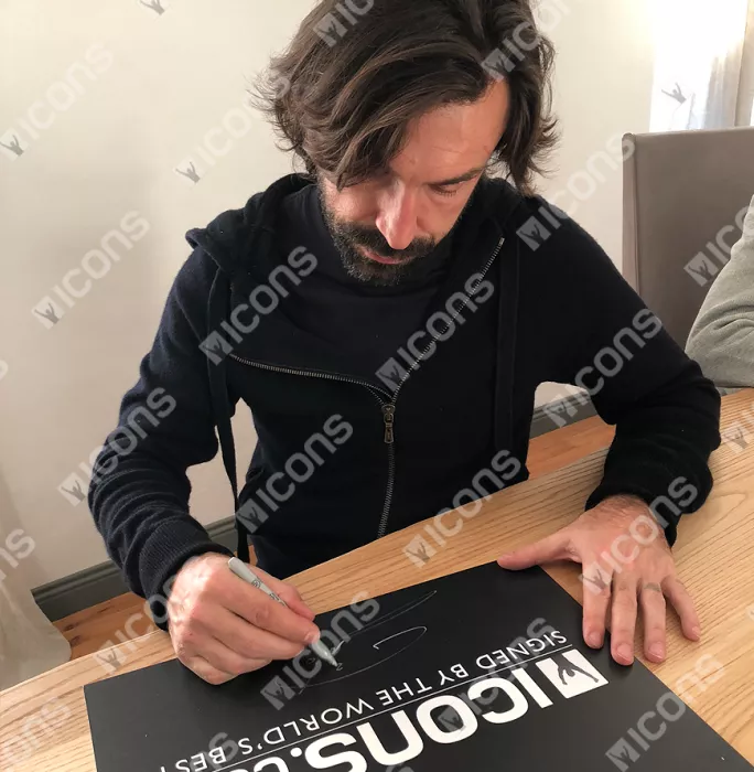 Icons Andrea Pirlo Signed Grey Nike Tiempo Boot