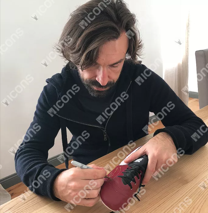 Icons Andrea Pirlo Signed Red Nike Boot