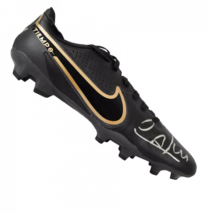 icons Cafu Signed Black and Gold Nike Boot