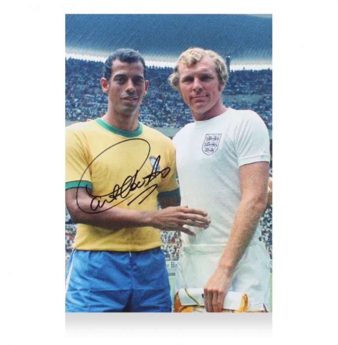 Icons Carlos Alberto Signed Brazil Photo