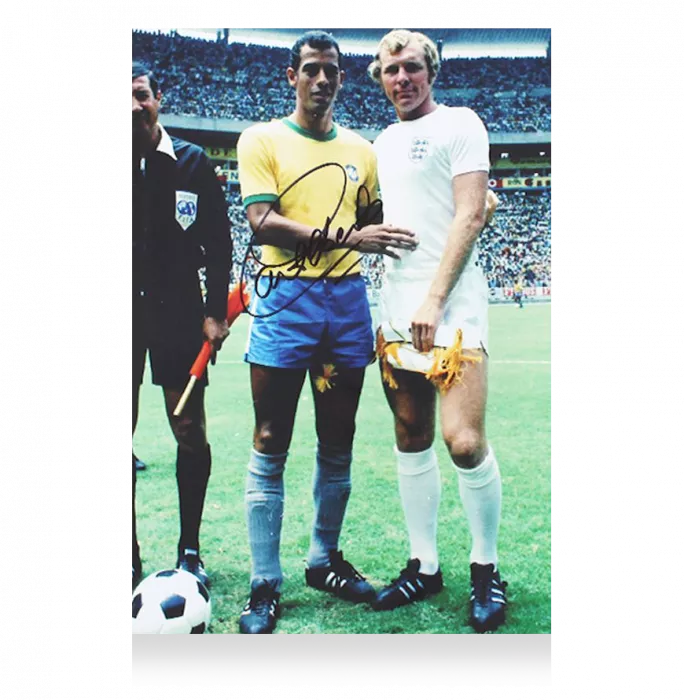 Icons Carlos Alberto Signed Brazil Photo