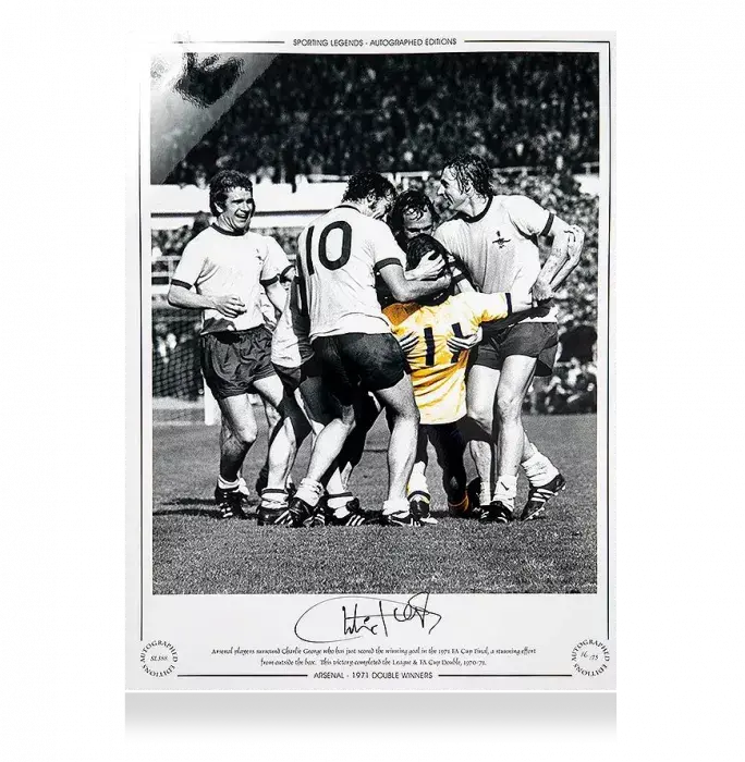 Icons Charlie George Signed Arsenal Photo