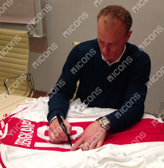 Icons Dennis Bergkamp Back Signed Ajax Home Shirt