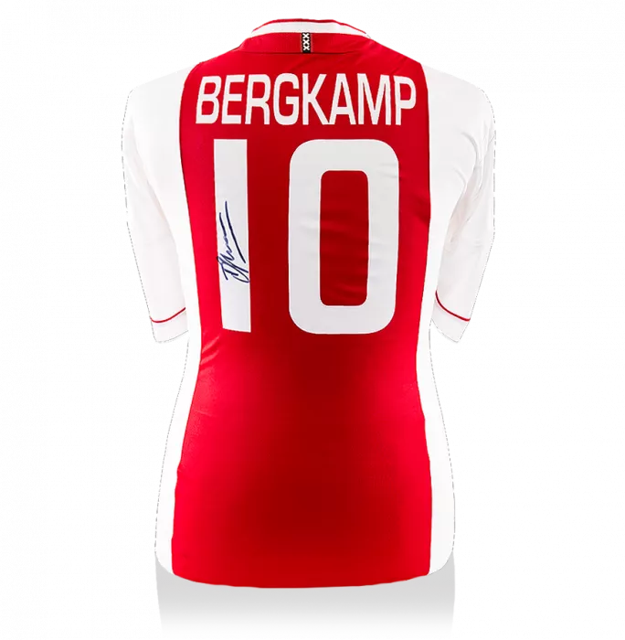 icons Dennis Bergkamp Back Signed Ajax Home Shirt