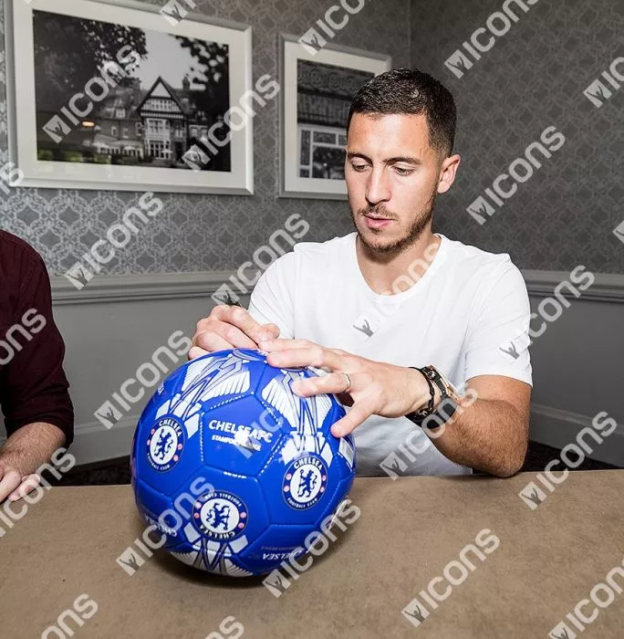 Icons Eden Hazard Signed Chelsea Ball