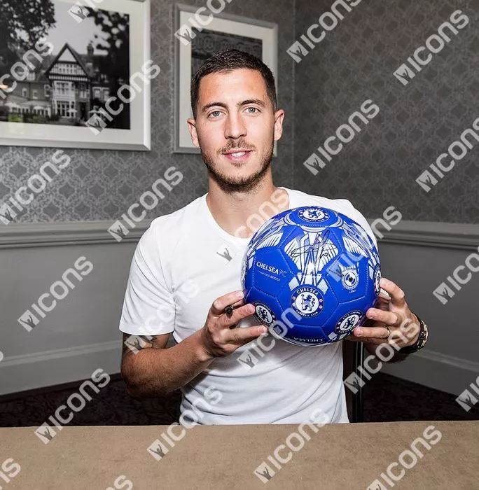 Icons Eden Hazard Signed Chelsea Ball
