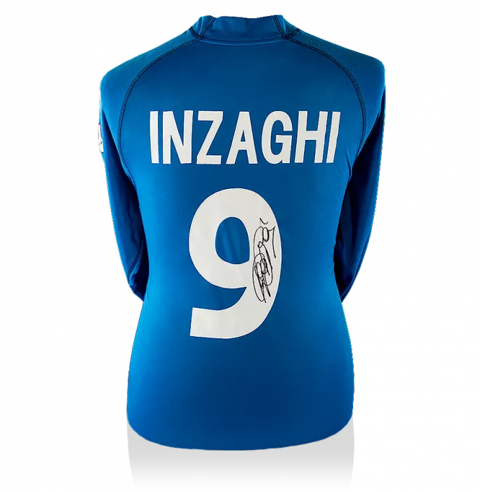 Icons Filippo Inzaghi Signed Italy 2000 Home Shirt