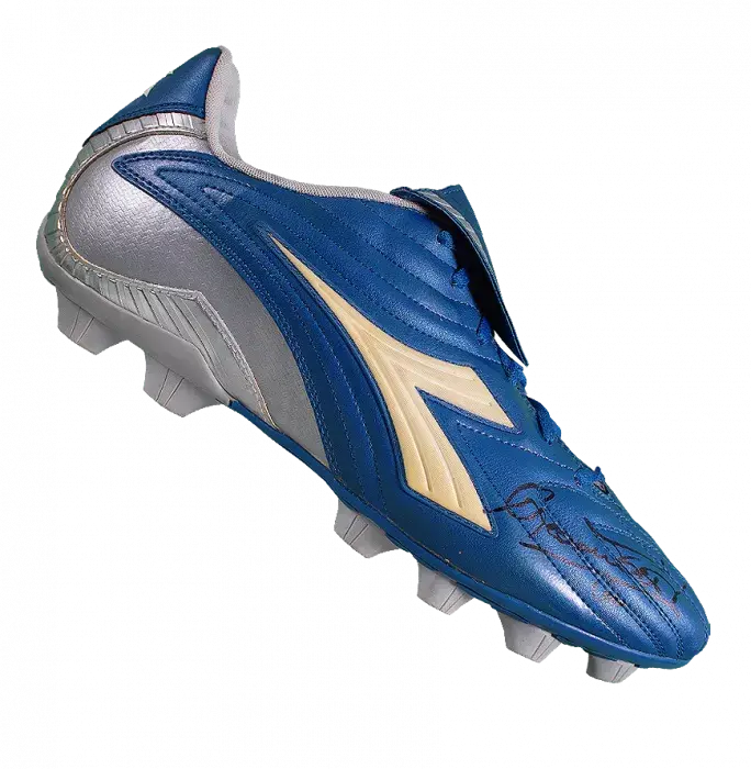 Icons Francesco Totti Signed Blue Diadora Boot
