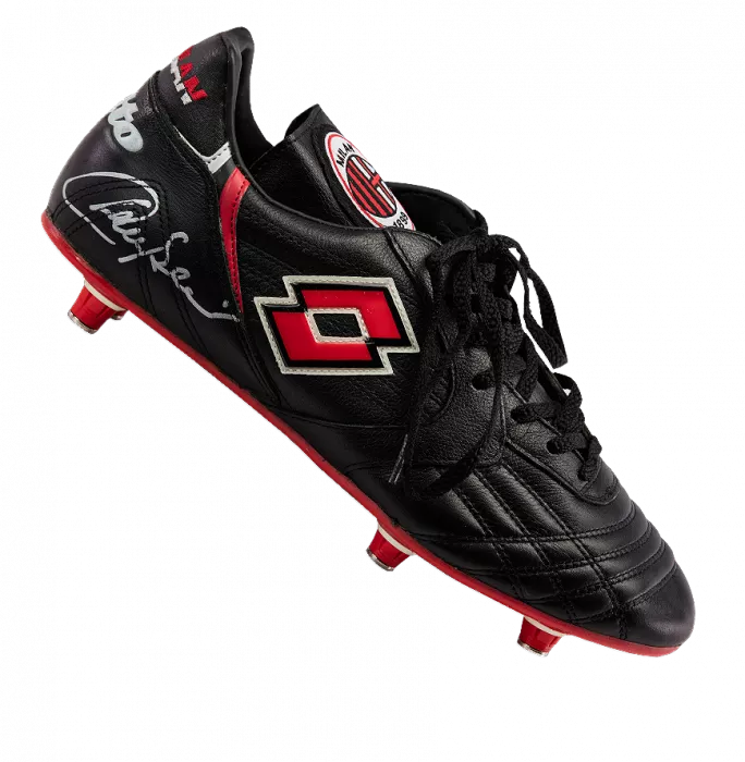 icons Franco Baresi Signed Black Asics Vaese Boot