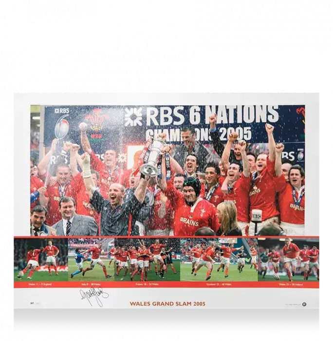 Icons Gareth Thomas Signed Wales Rugby Photo
