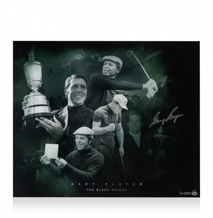 icons Gary Player Signed Print: The Black Knight